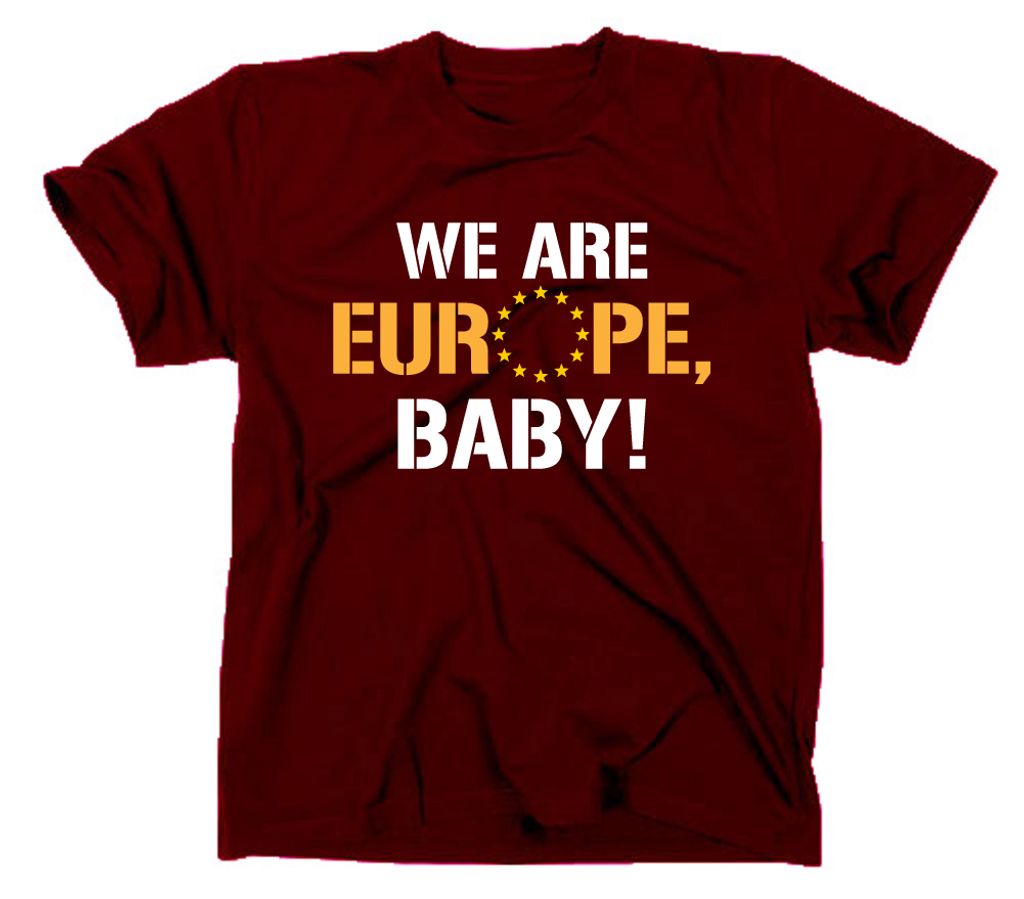 Styletex23 T-Shirt We are Europe Baby, maroon, L