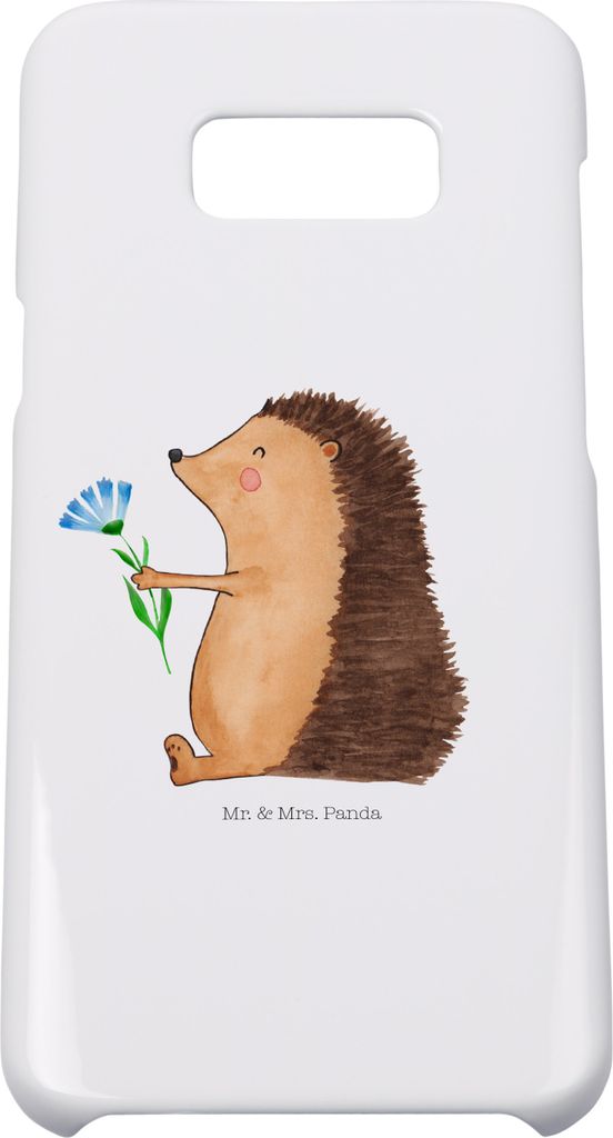 Mr. & Mrs. Panda Samsung Galaxy S8 plus Handyhülle Igel Blumen - Weiß - Geschenk, Lustige Sprüche, Krankheit, Gute Besserung, Handy, Cover, Gene...