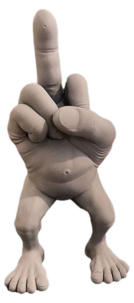 Mittelfinger-Figur mit Beinen, Mittelfinger-Statue, 3D-gedruckte Skulptur, Scherzartikel, Schreibtischdekoration, Partyaccessoire, Gag-Geschenk