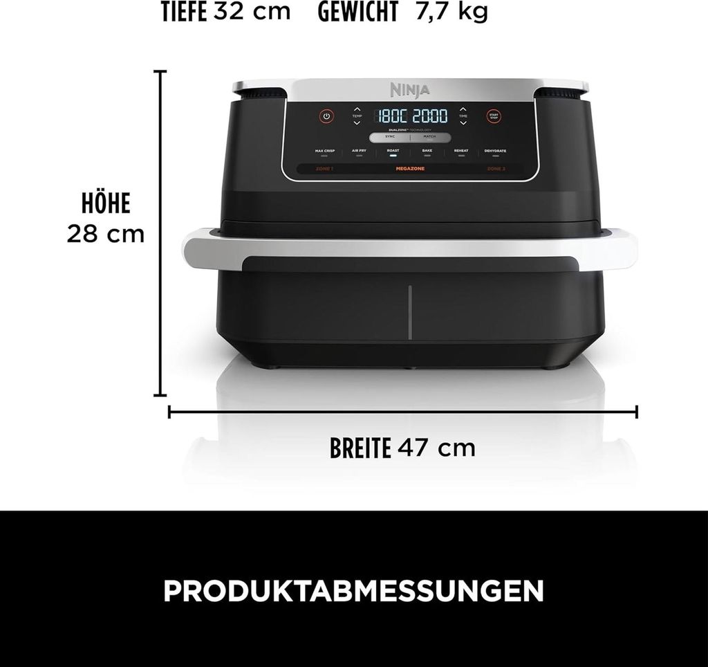 Ninja FlexDrawer Ölfreie Fritteuse Kleine Fritteuse mit Produktbild 