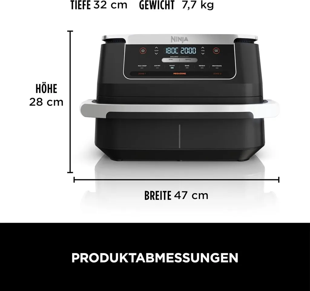 Friteuse sans huile Ninja AF550EU à double compartiment 2470W - 14