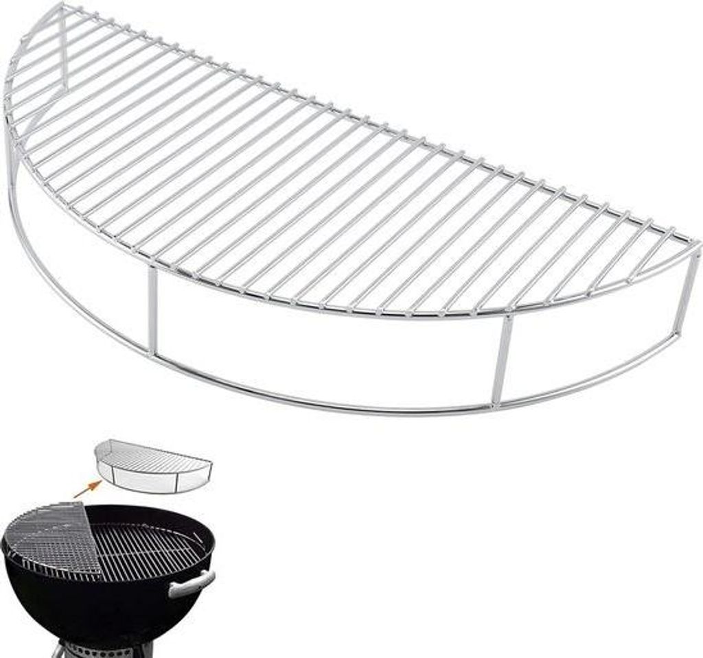 Runder Warmhalterost für Weber-Holzkohlegrills – Bratrost aus Edelstahl – Ersatzteile Grill-Warmhalterost – 57 cm Weber One-Touch Performer ...