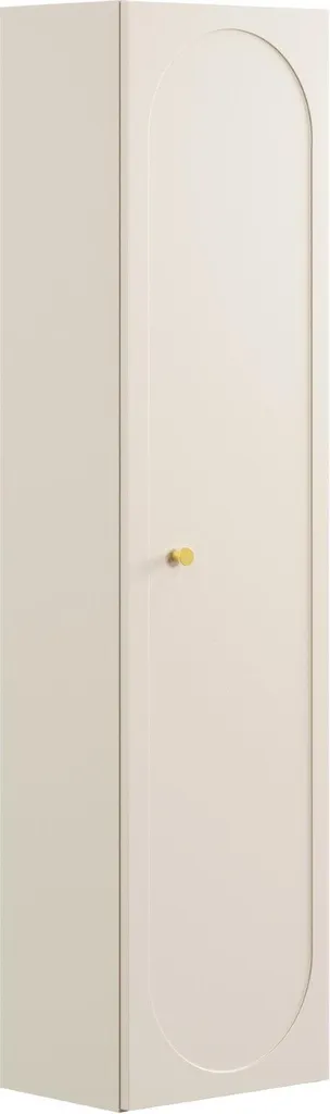 Armoire haute de salle de bain Donna 35cm Beige pour Petits Espaces