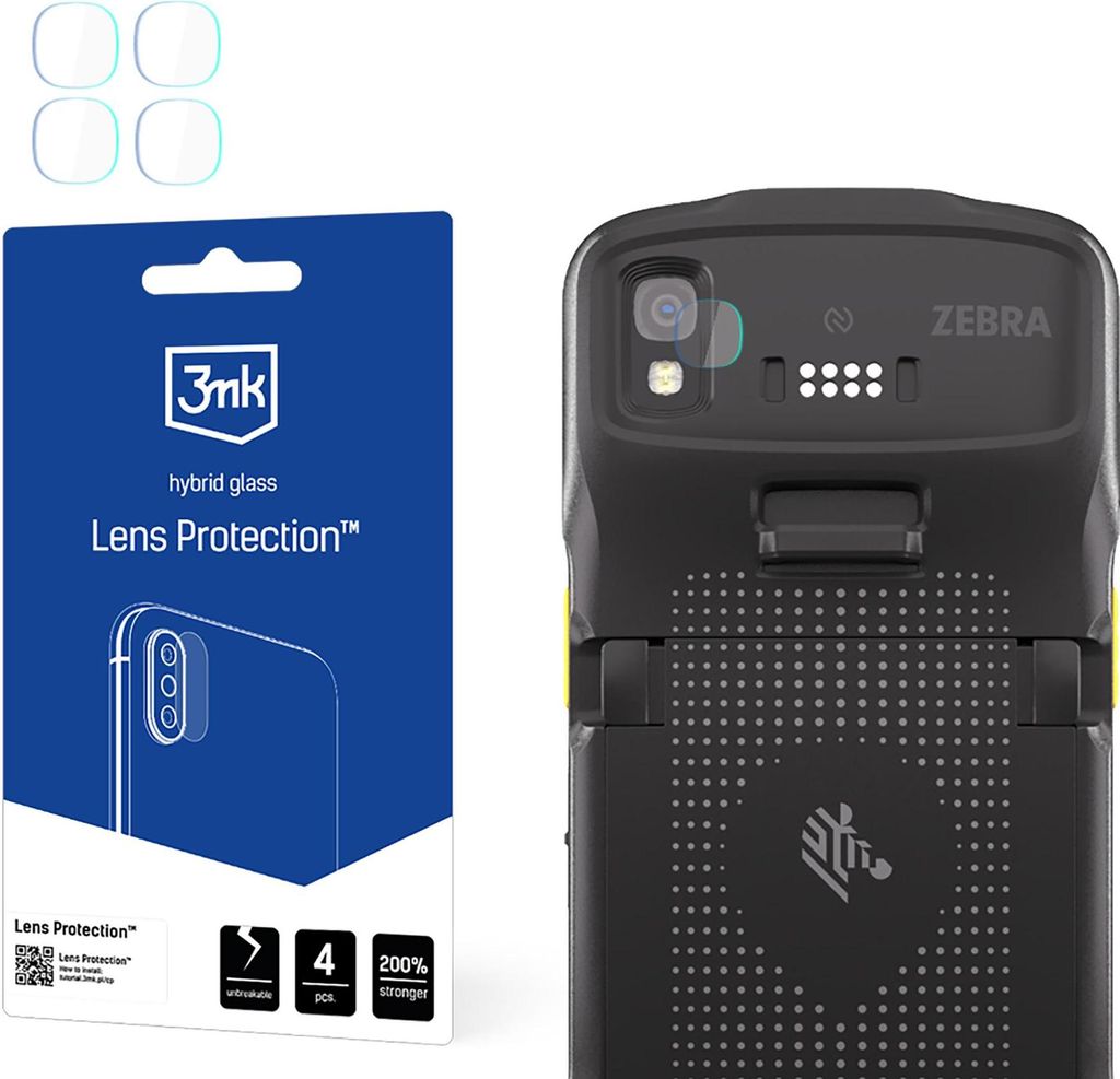 3mk Hybridglas Lens Protection für Zebra TC22/TC27 Kamera Objektiv Kameralinse 0,16mm 6H (4 Stück)