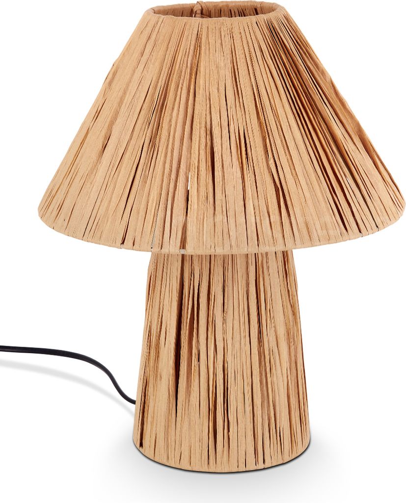 Ivrea Tischlampe aus Metall/Papier in Beige/Natur