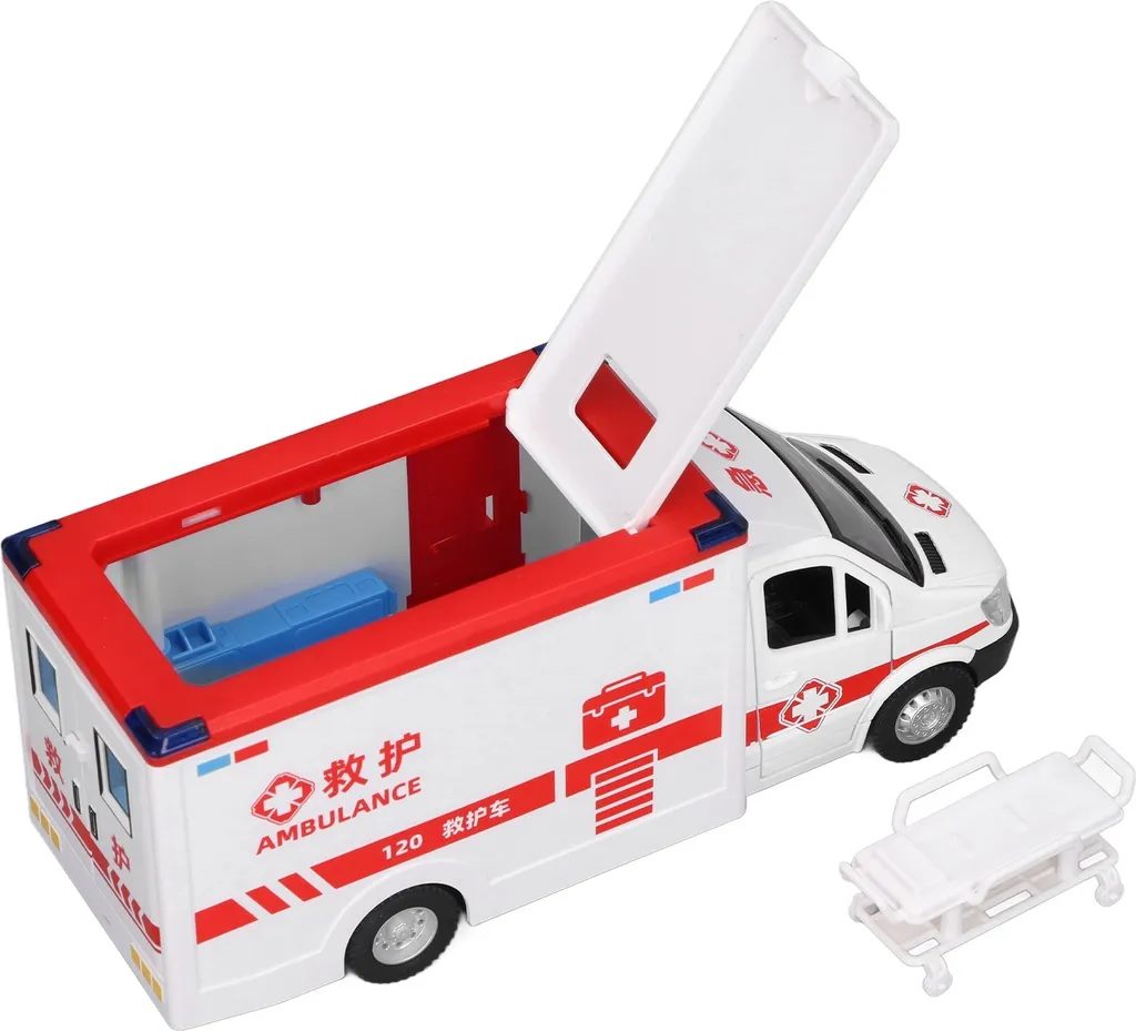 Giocattoli per Bambini Ambulanza - Veicolo Sicuro in Lega e Plastica