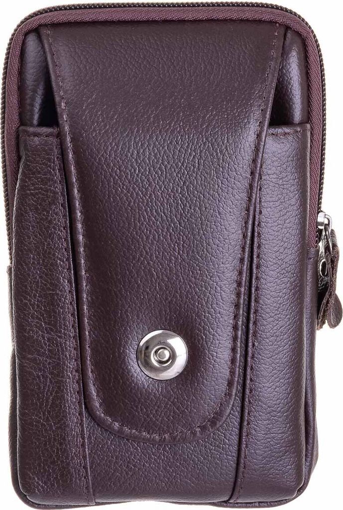 Red Point Uni Handytasche Hüfttasche Gürteltasche ca. 0,5 Liter 10 x 16 x 3 cm (B x H x T) - 20010-dunkelbraun