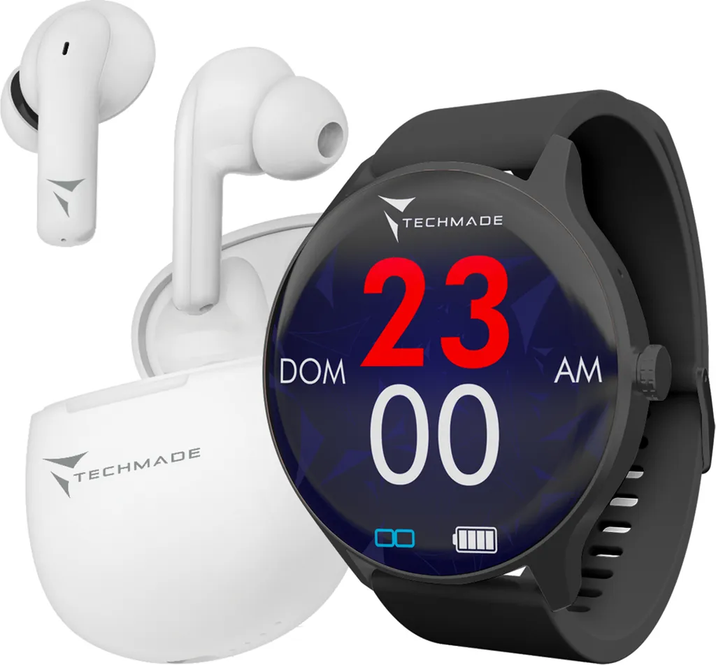 Ne manquez plus aucun appel avec la Smartwatch Techmade Dynamic noire