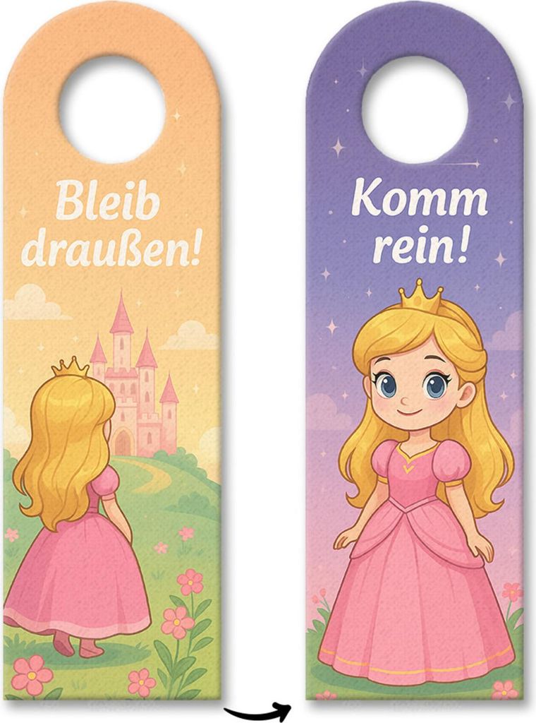 Prinzessin Schloss Bleib draußen! Komm rein! Türhänger