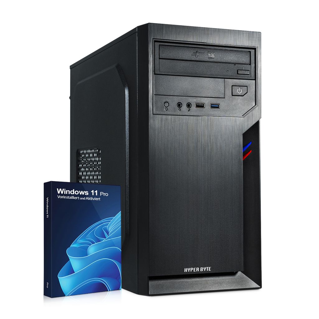 HYPER BYTE® Office PC – Computer mit Intel Quad Core i7 mit Produktbild 