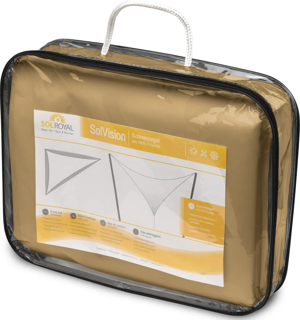 Tenda da Sole Sol Royal SolVision PS9 PES Triangolare - Qualità Certificata - 4