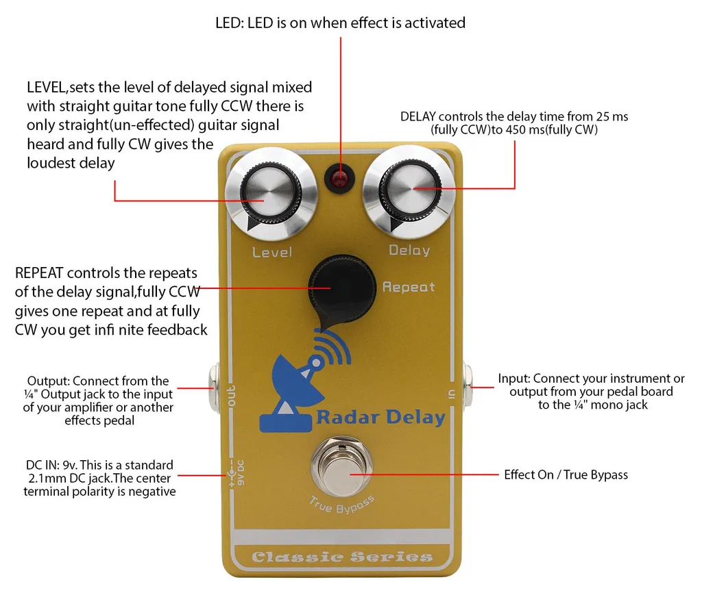 Effet Delay de Guitare avec Echo Optimisé pour Distorsion et Saturation - 14