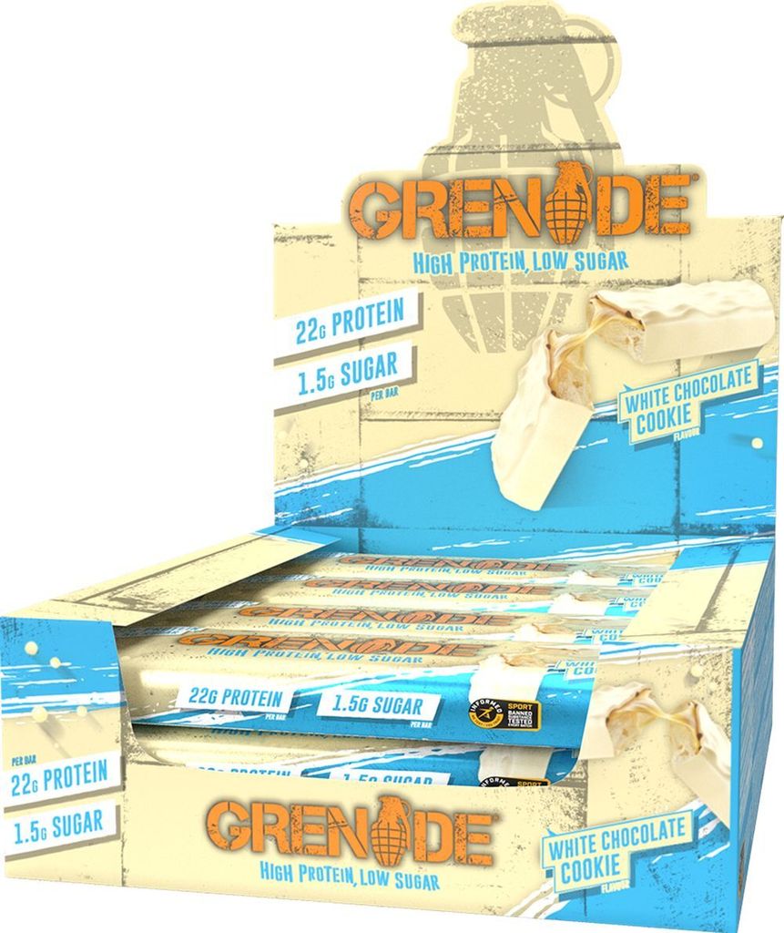 Grenade Protein Bar - 12 x 60 g White Chocolate Cookie Produktbild 
