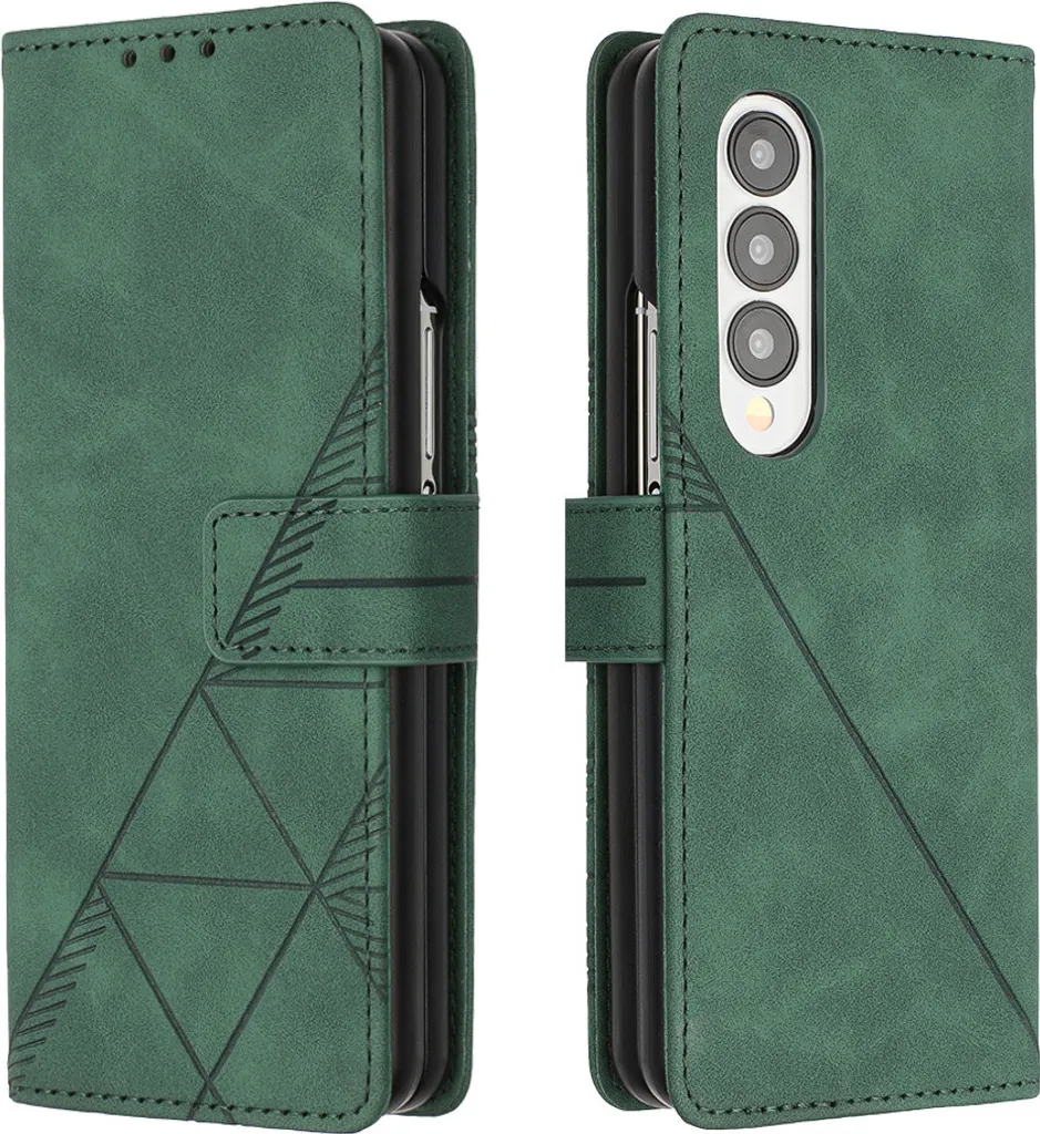 Custodia Galaxy Z Fold4 Verde Goffrata: Cover Cool con Supporto Video