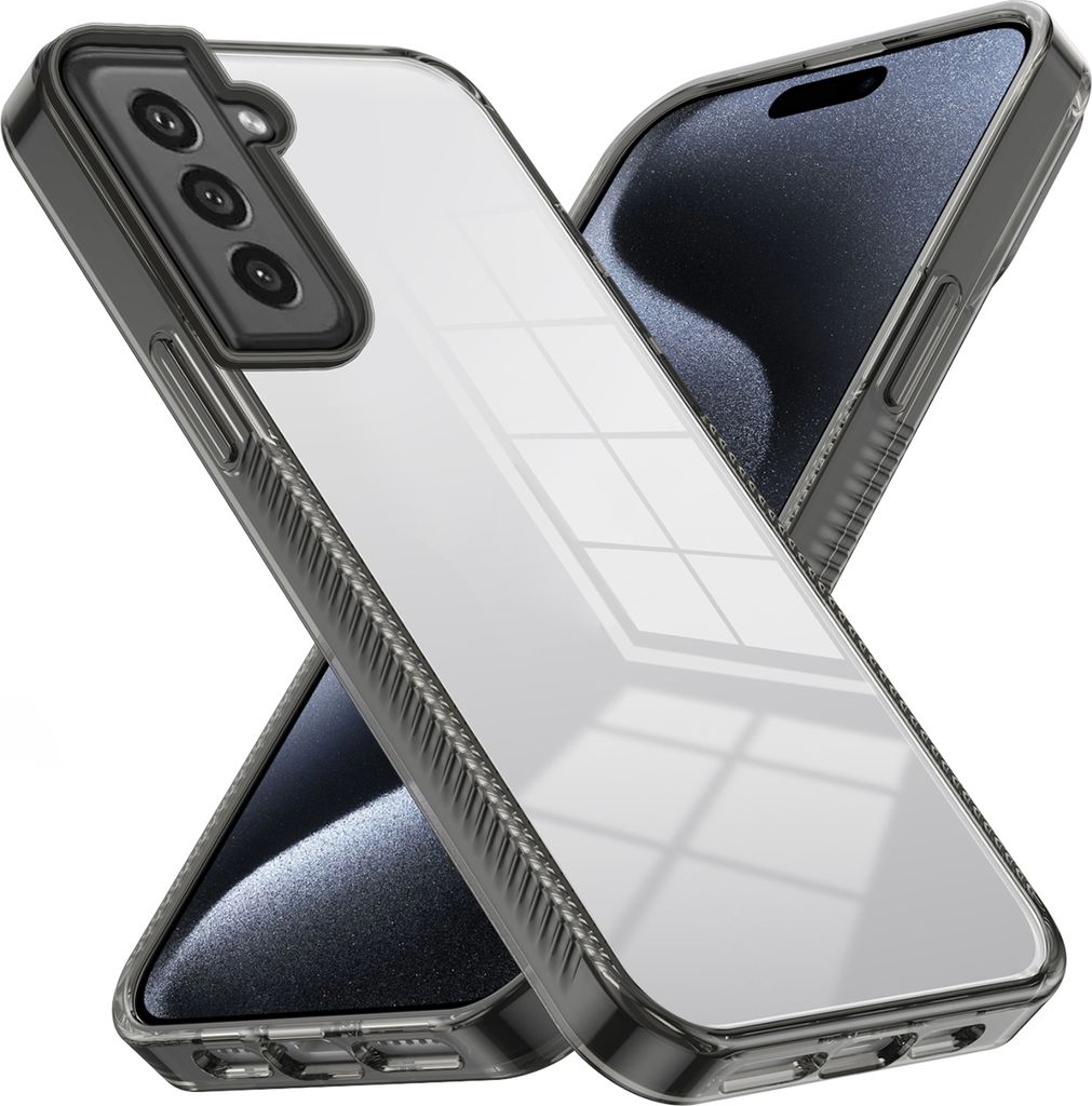 Hülle für Samsung Galaxy S21 FE 5G Rutschfest Kristallklare Stoßfeste TPU Bumper Handyhülle Schwarz