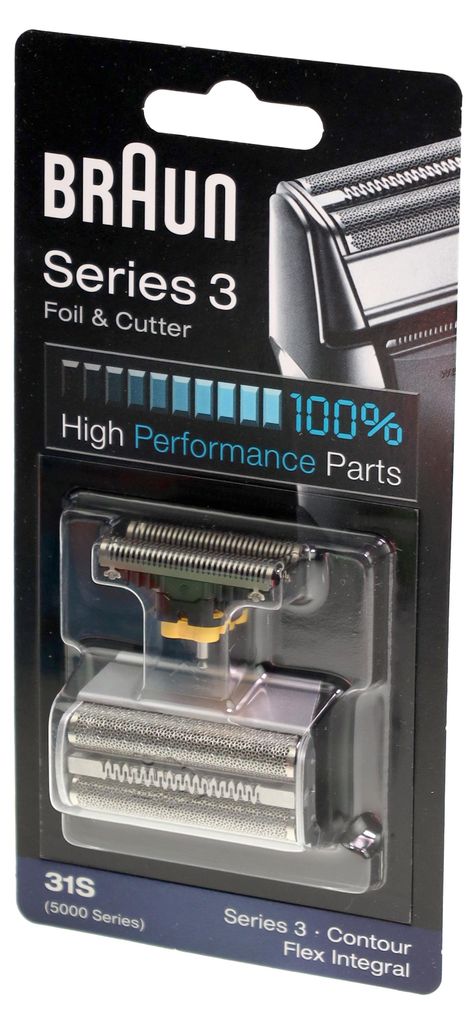 Braun Series 3 31S, Scherkopf, 1 Kopf/Köpfe, Schwarz, Produktbild 