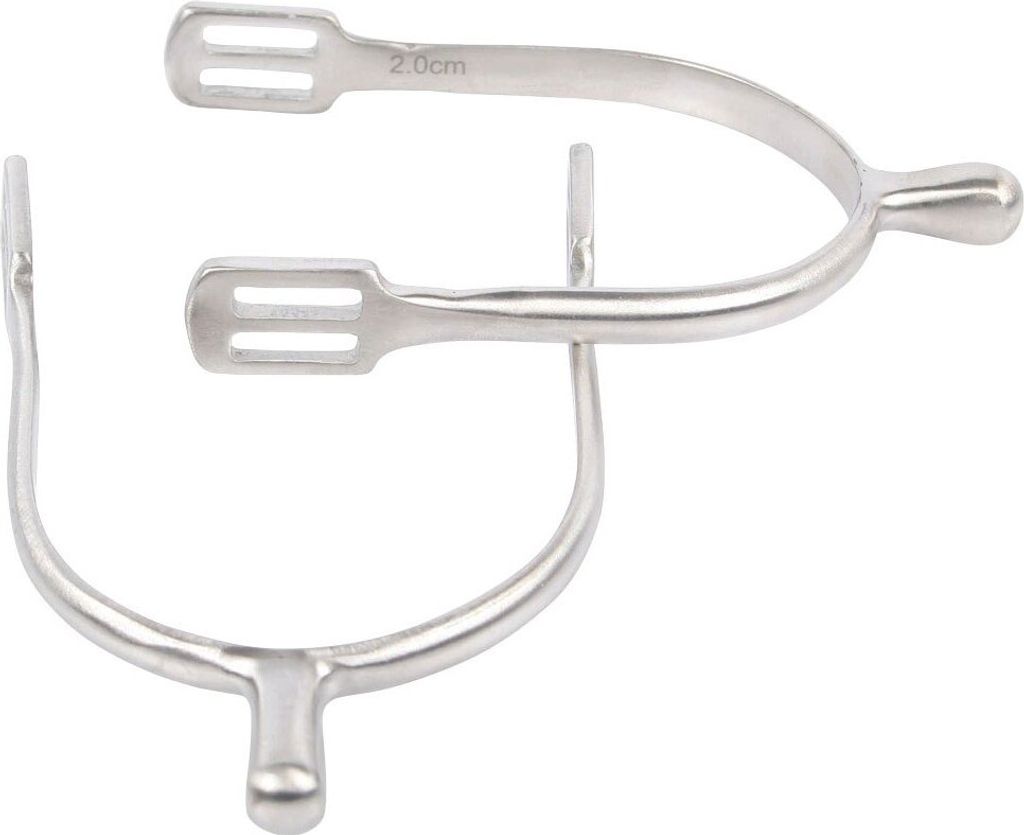 Harrys Horse Kugelsporen gebürsteter Edelstahl, Längen Sporen:D15