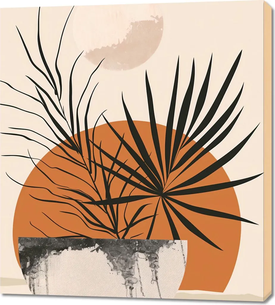 Image Palmes Occidentales 90x100 cm - Habiller un Mur Vide Facilement