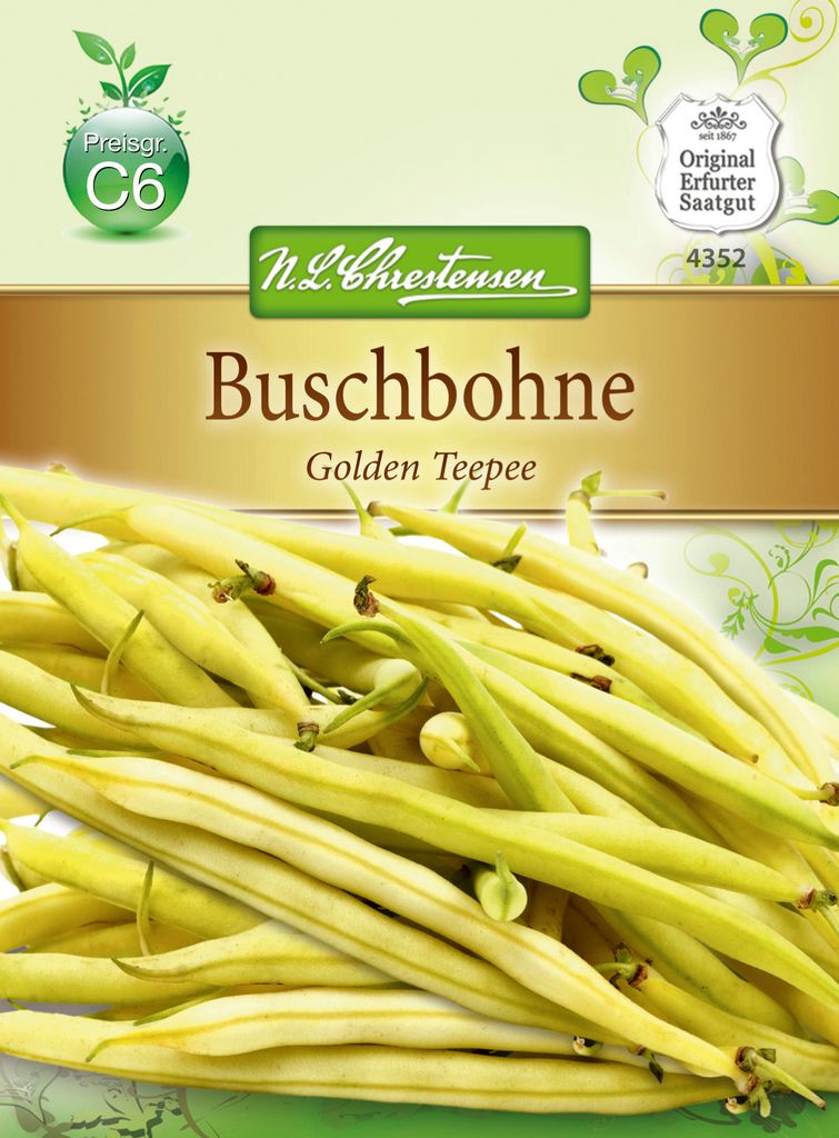 Buschbohne Golden Teepee Glucktyp | Buschbohnensamen von N.L. Chrestensen