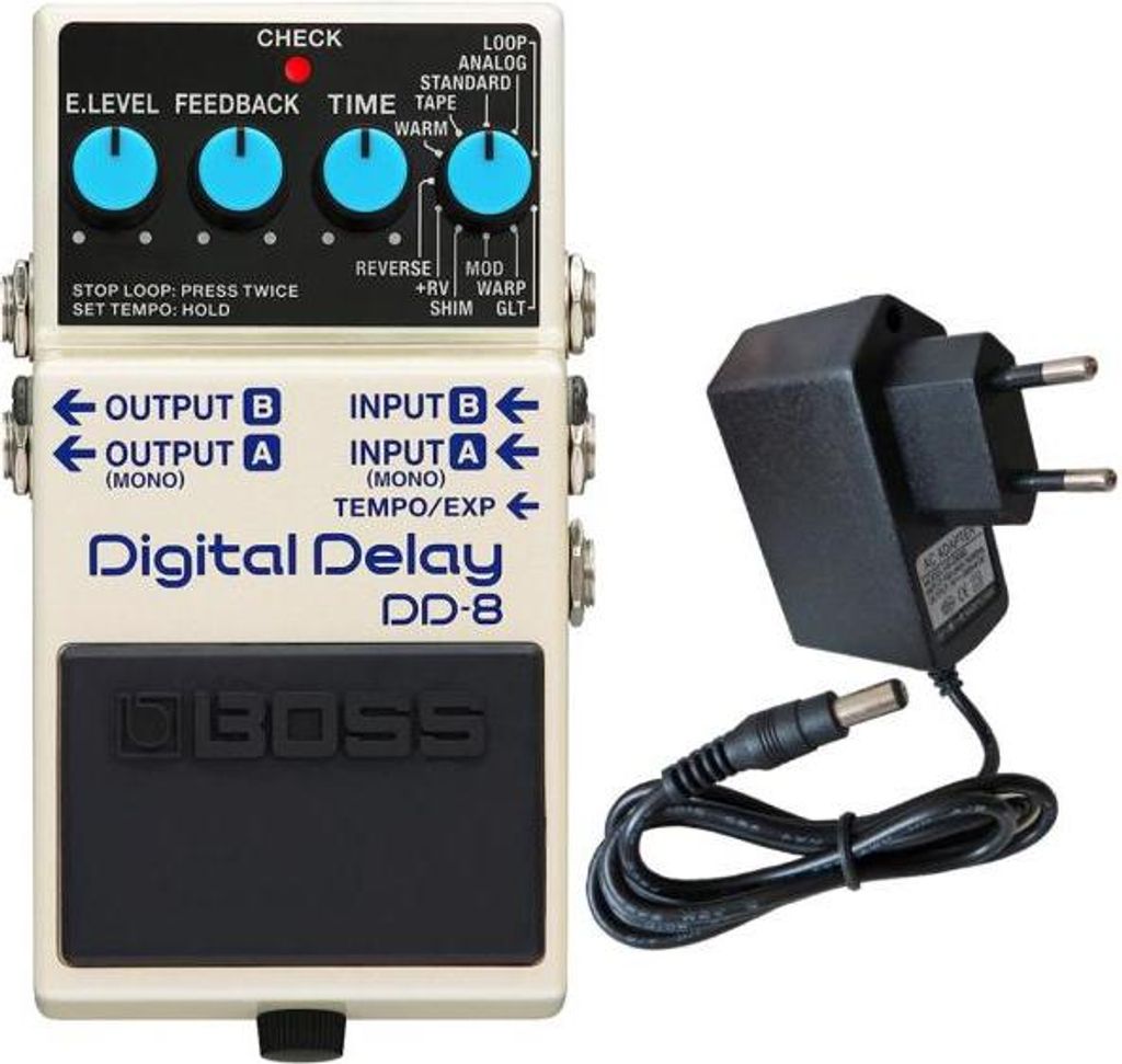 Boss DD-8 Digital Delay Effektgerät mit Netzteil