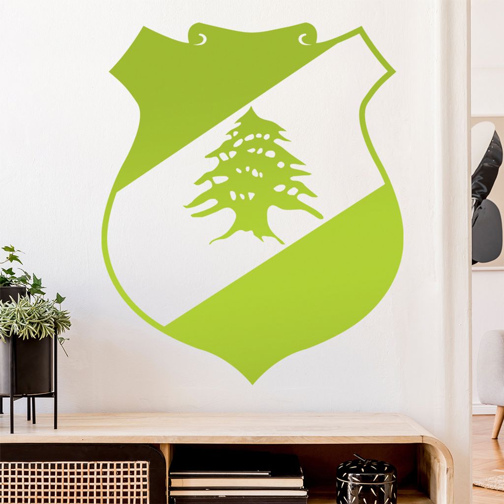 Libanon Wappen Wandtattoo Wandaufkleber Wall Sticker - Dekoration, Küche, Wohnzimmer, Schlafzimmer, Badezimmer
