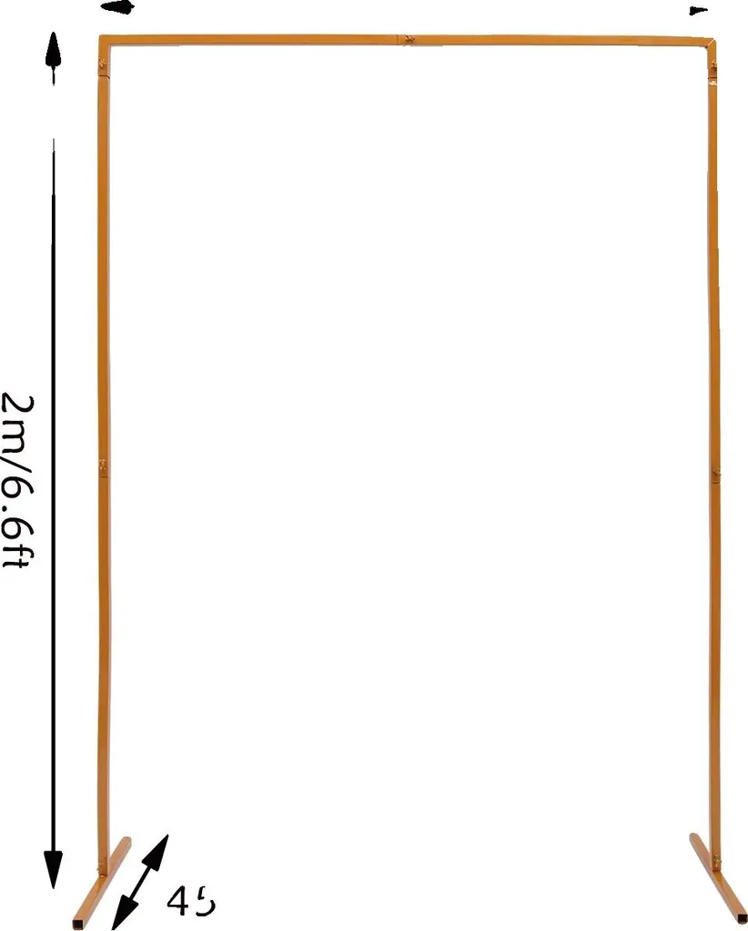 Support arrière pour fond de scène et déco 2 x 1,5 m cadre en métal