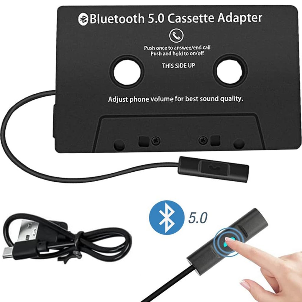 Bluetooth5.0 Kasettenadapter Auto Audio Kassette Adapter USB Freisprechanlage D 