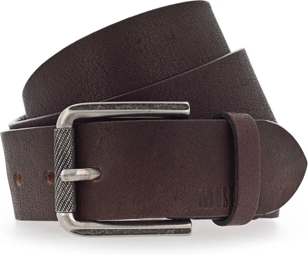 Cintura Mustang Uomo Marrone Scuro W85 | Pelle Business Casual
