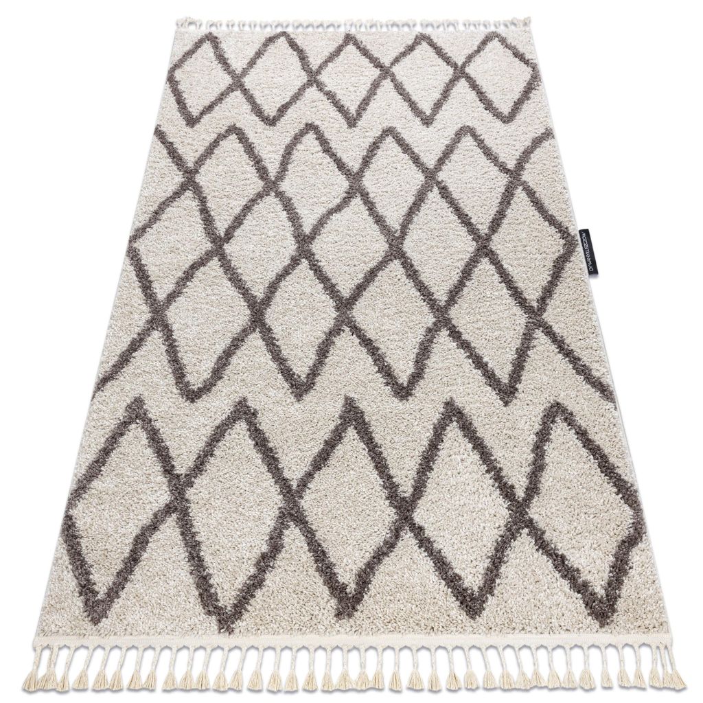 Teppich BERBER BENI sahne Franse berber marokkanisch shaggy zottig beige 80x150 cm