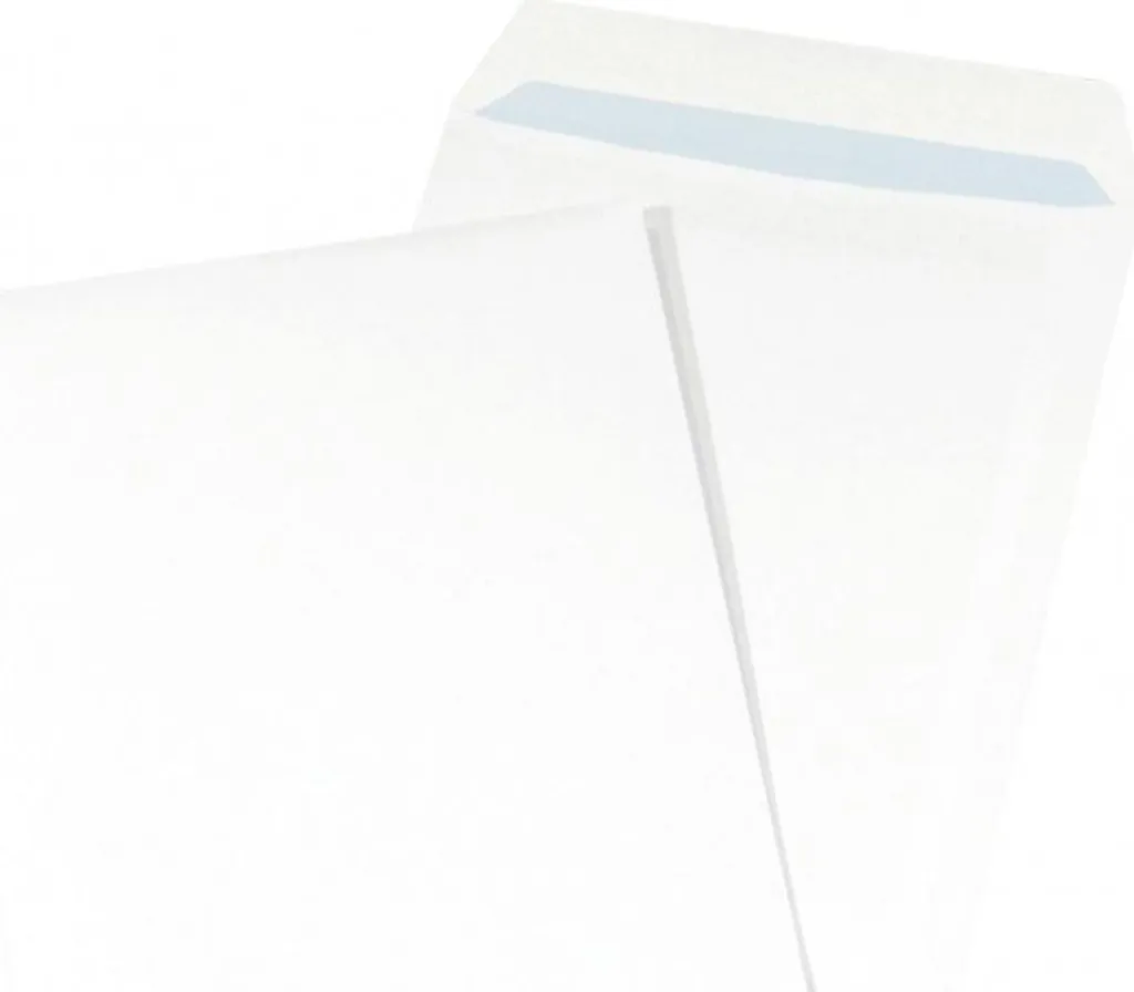 Pochette C4 Blanche Autocollante 229x324 mm 90g Umschlag OP - 250 pièces