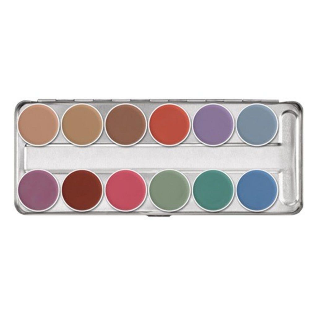 Kryolan Aquacolor P Palette 12 Farben