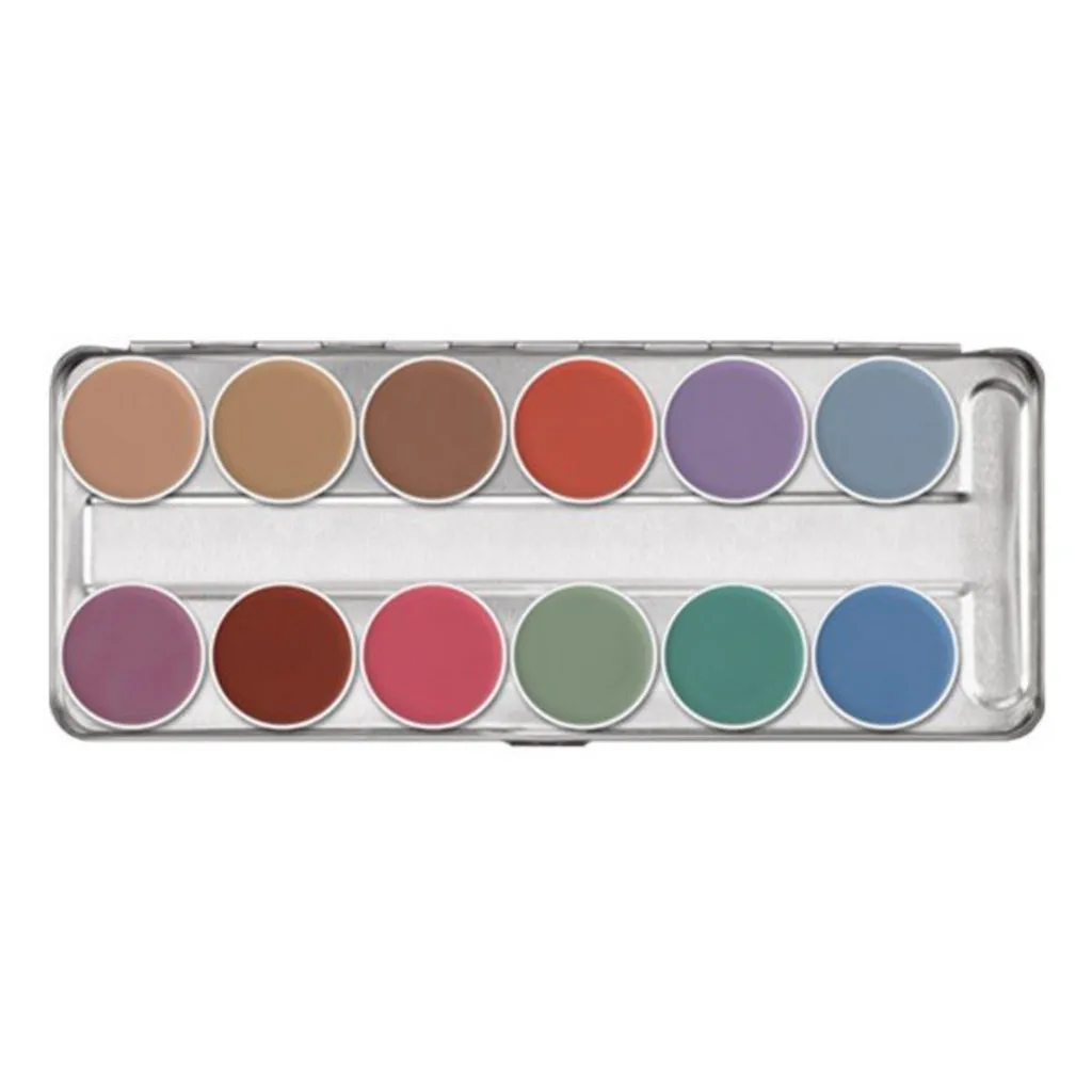 Palette Kryolan Aquacolor 12 P : maquillage hypoallergénique longue durée