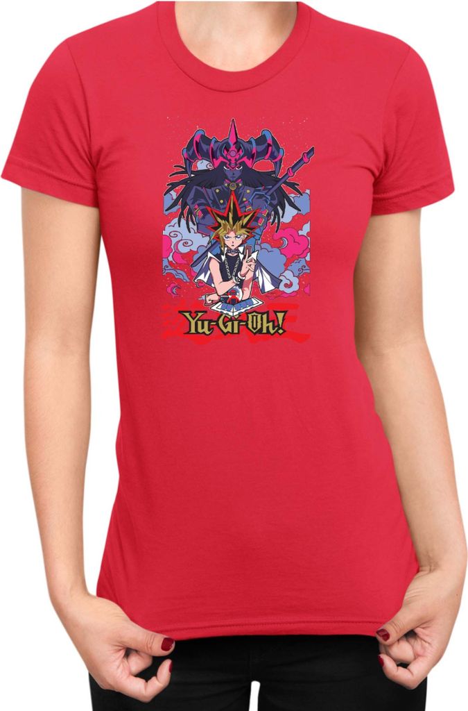 Damen T-Shirt Japan Anime Manga Yu Gi Oh, Lady M / Rot