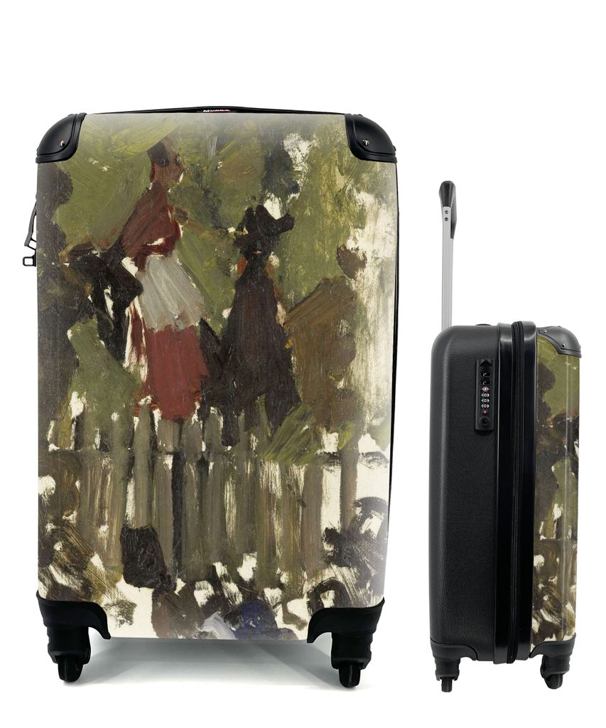 MuchoWow Koffer Handgepäck Trolley Rollkoffer Kleine Reisekoffer mit 4 Rollen - Messe - Gemälde von George Hendrik Breitner - Cabin Size < 55x4...