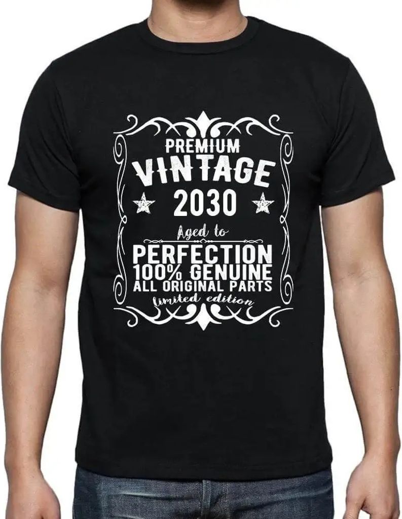 Herren Grafik T-Shirt Alle Originalteile bis zur Perfektion gealtert 2030 – All Original Parts Aged to Perfection 2030 – Öko-Verantwortlich Vi...