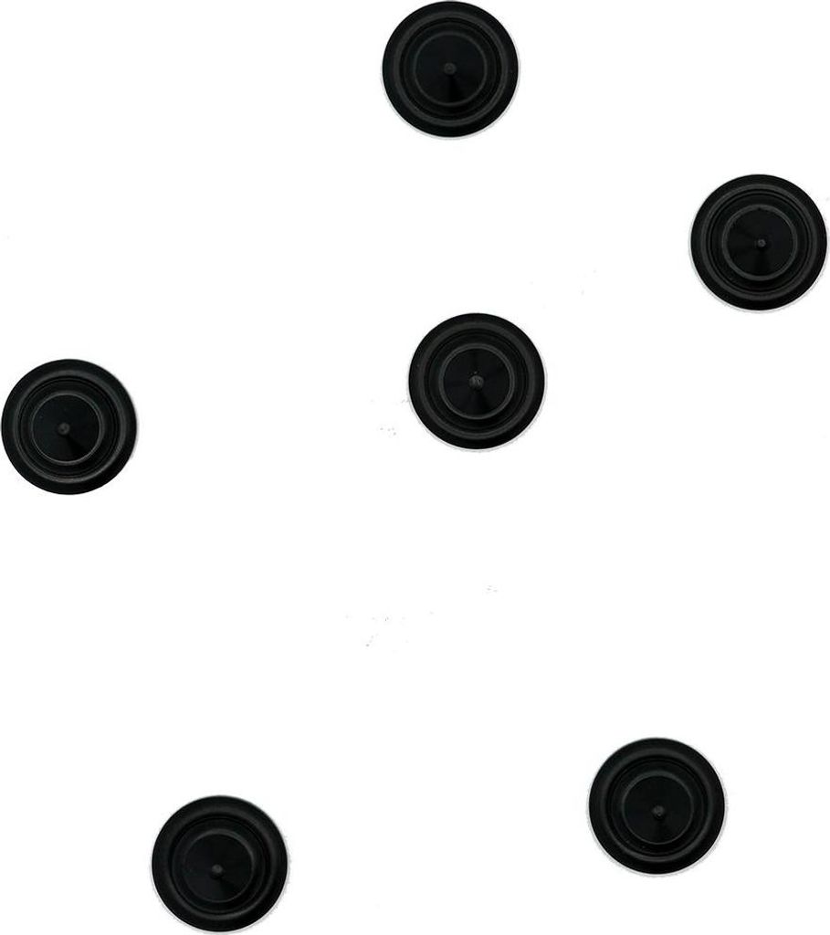 MOREBOARDS MB-Dots Snowboard Nieten, Anti-Rutsch, 6 Stück, flexibel anordbar, Schwarz