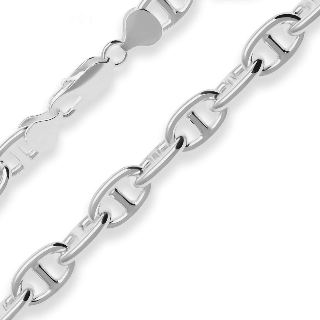8,8mm Armband Ankerkette-Steg Silberarmband Armschmuck aus 925 Silber 19cm