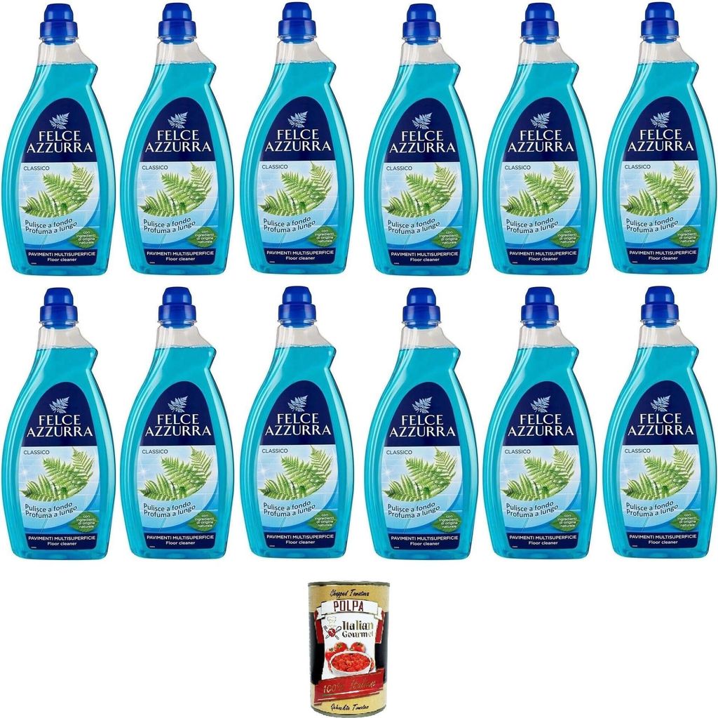 Felce Azzurra casa pavimenti classico Detergente per pavimenti Classic Home Floors Bodenreiniger 12x1lt + Italian Gourmet polpa 400g