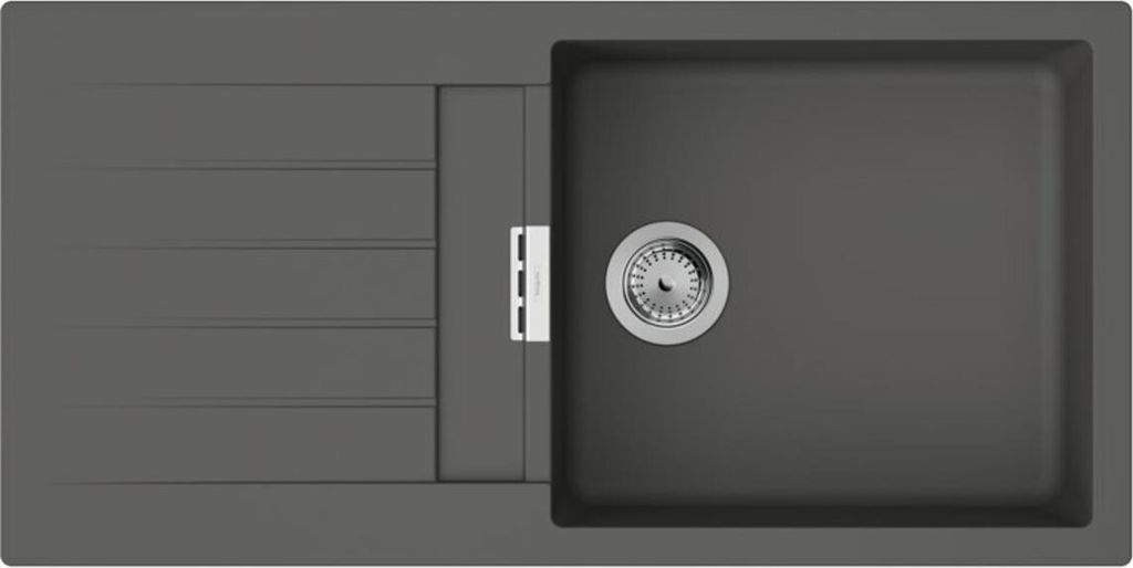 hansgrohe Einbauspüle S520 m Tropffl, 980x480mm, 1 Beck., steingrau