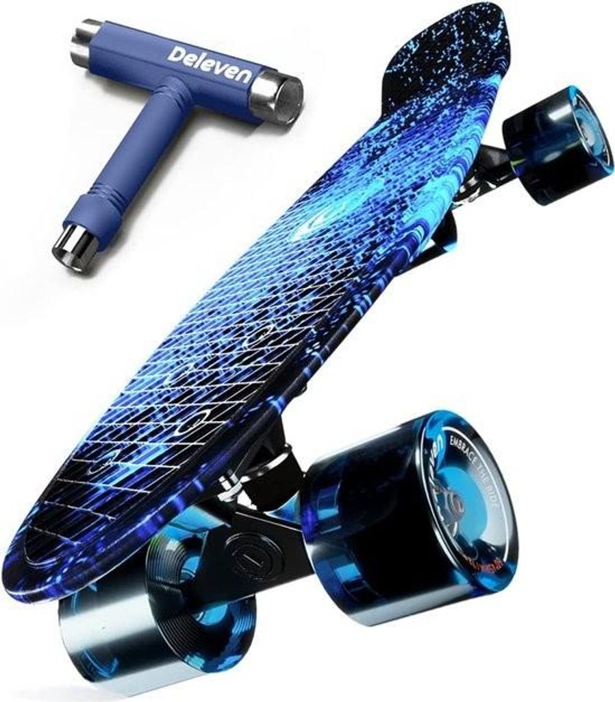 Skateboard Mini Cruiser 56 cm Skateboard Kinder ab 5 Jahren Mini-Skateboard Anfänger Erwachsene Mädchen Jungen Kinder-Skateboards Kinder-Skateboa...