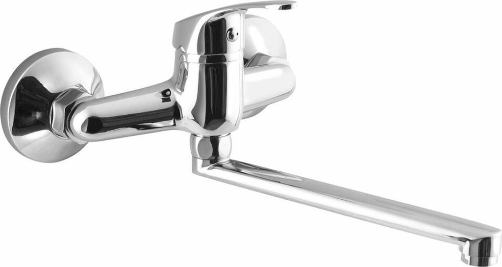 AQUALINE 35 Wandarmatur, flacher Auslauf, Chrom