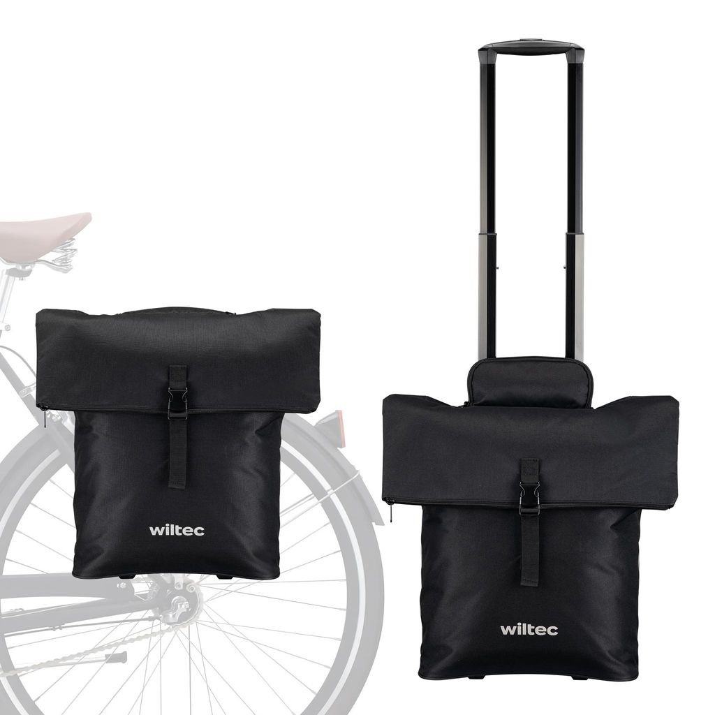 Wiltec Fahrrad-Trolley Gepäckträgertasche schwarz 30 x 15 x Produktbild 