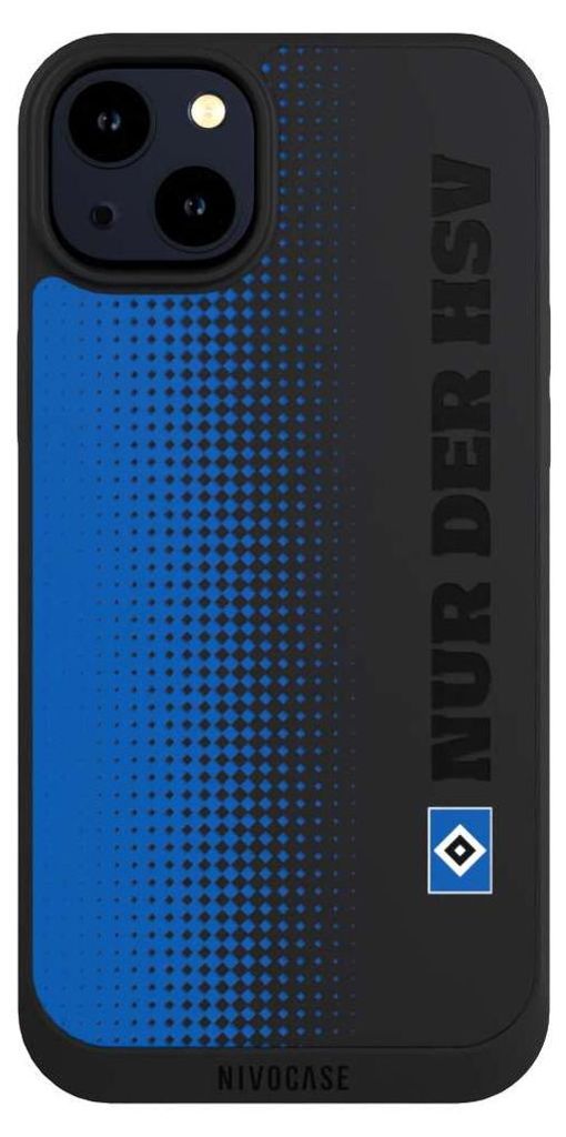 NIVOCASE Handyhülle für Apple iPhone 14 Plus Hülle NIVOpure Case Schwarz HSV Logo transparent