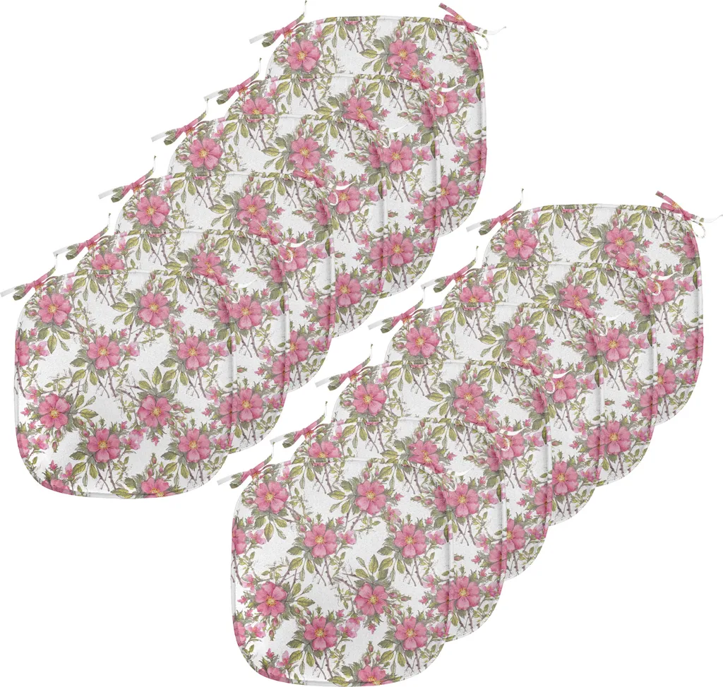 Coussins de chaise Dog Rose Garden ABAKUHAUS, lot de 12 pièces 40x40 cm