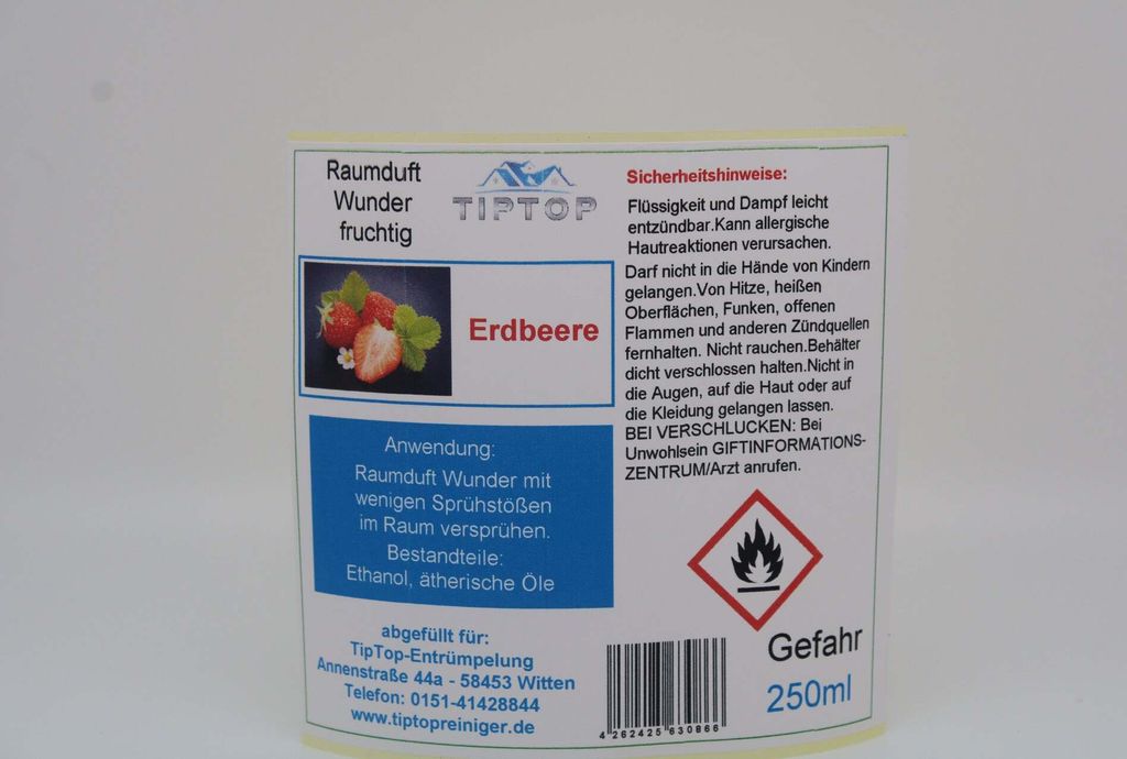 Raumduft - Wunder - 250ml - fruchtig - mehrere Duftnoten zur Auswahl – Erdbeere