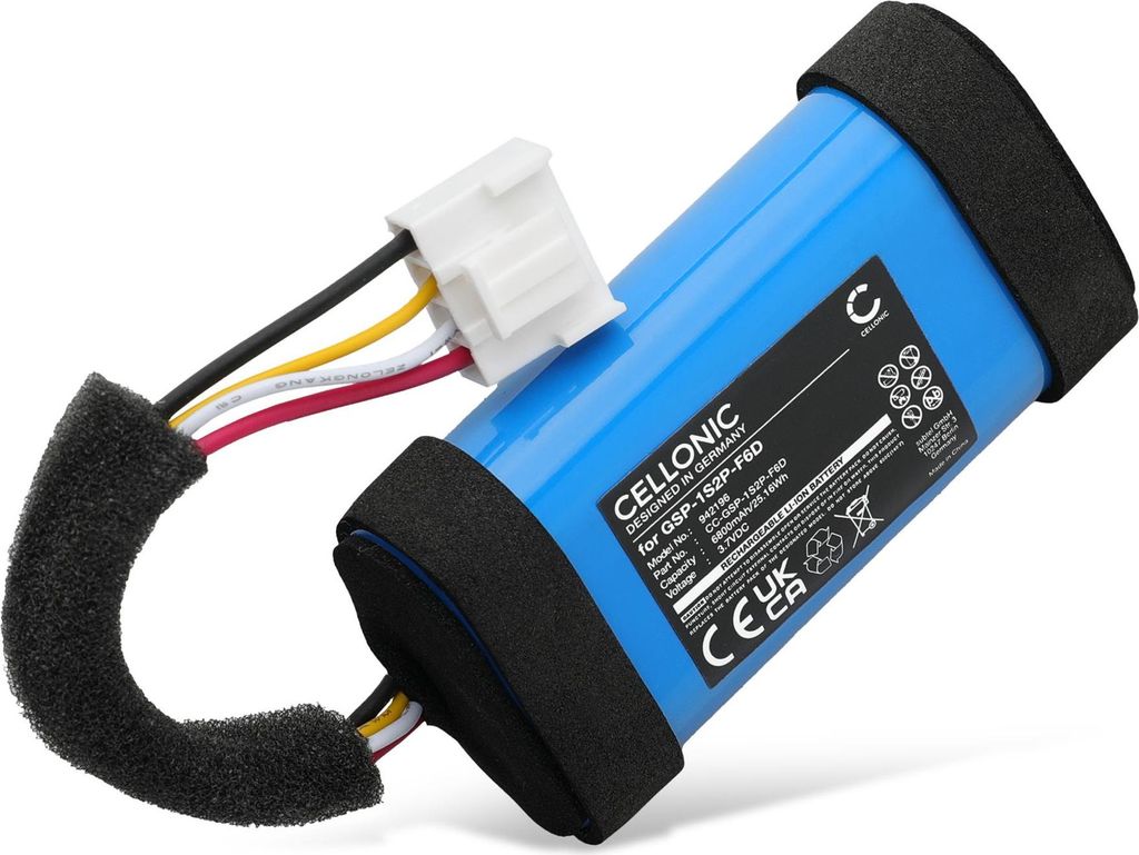CELLONIC 1x Akku für Lautsprecher Kompatibel mit JBL Flip 6, GSP-1S2P-F6D - (6800mAh, 3.7V)