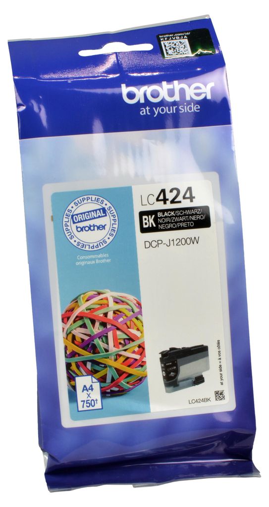 Brother® LC424BK Original Brother Tintenpatrone schwarz Productafbeelding 