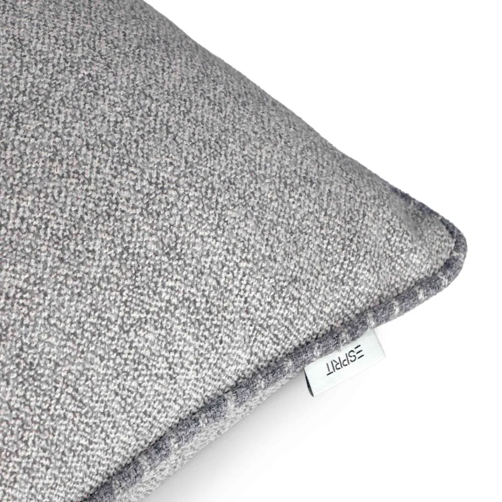 Housse de coussin rectangulaire grise 38x58 cm Esprit FUN-2 lot de 2 - 4