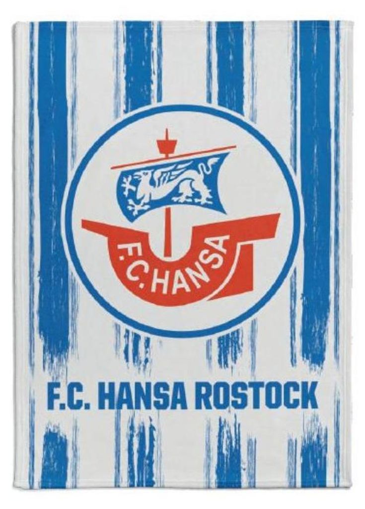 Hansa Rostock Flanell-Fleecedecke Streifen Produktbild 
