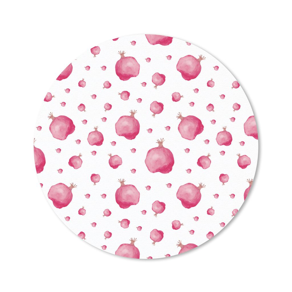 MuchoWow Mauspad Mousepad Granatapfel - Obst - Design 40x40 cm - Mousepads - Maus Mat - Pad - Mausunterlage - Schreibtisch Accessoires